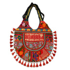 Wanderlust Tassel Embroidered  Tote Bag
