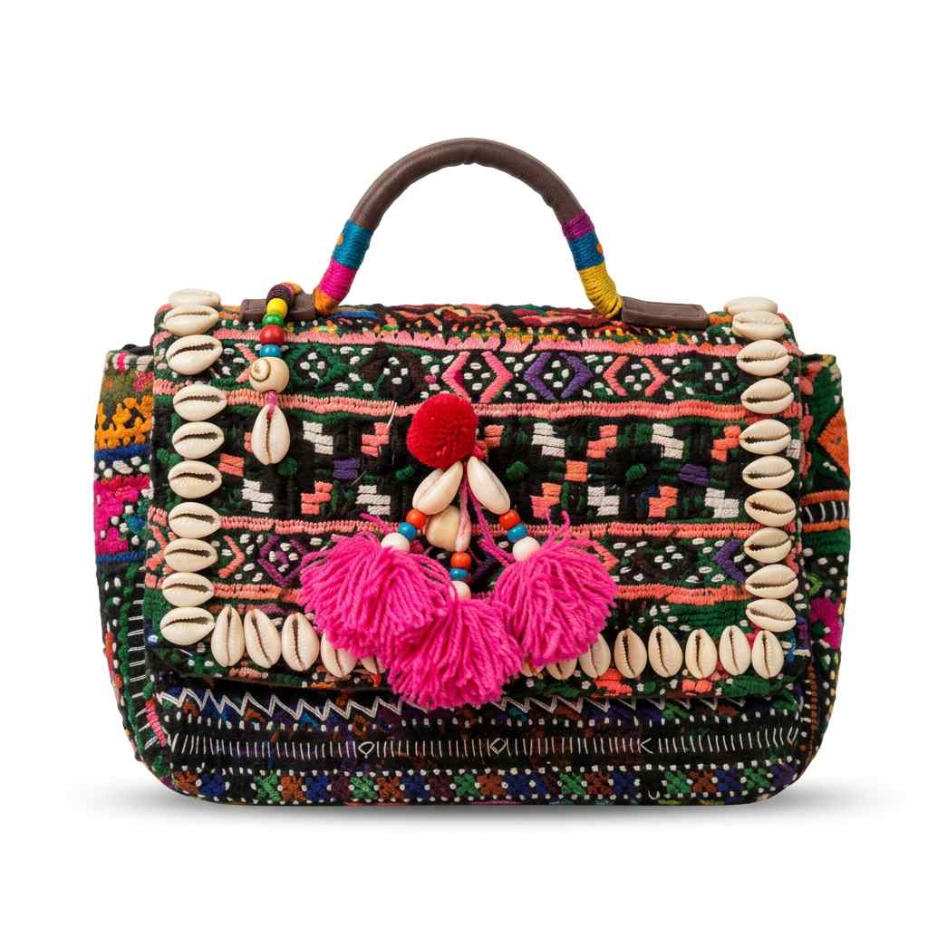 Folk Fusion Colorful Embroidered Banjara Bag with Codi Accents
