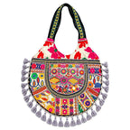 Wanderlust Tassel Embroidered  Tote Bag