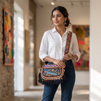 Vibrant Vibes Embroidered Sling Bag for Women