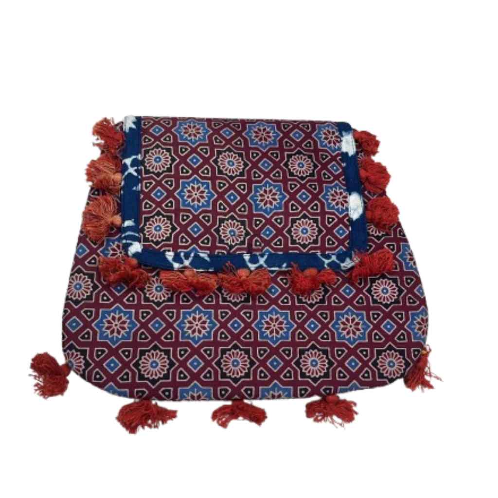 Indie Craft  Printed Ajrakh Sling Bag