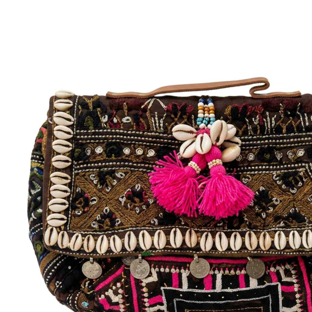 Folk Fusion Colorful Embroidered Banjara Bag with Codi Accents