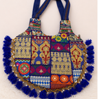 Vintage Noir Tassel Embroidered Tote Bag for Women