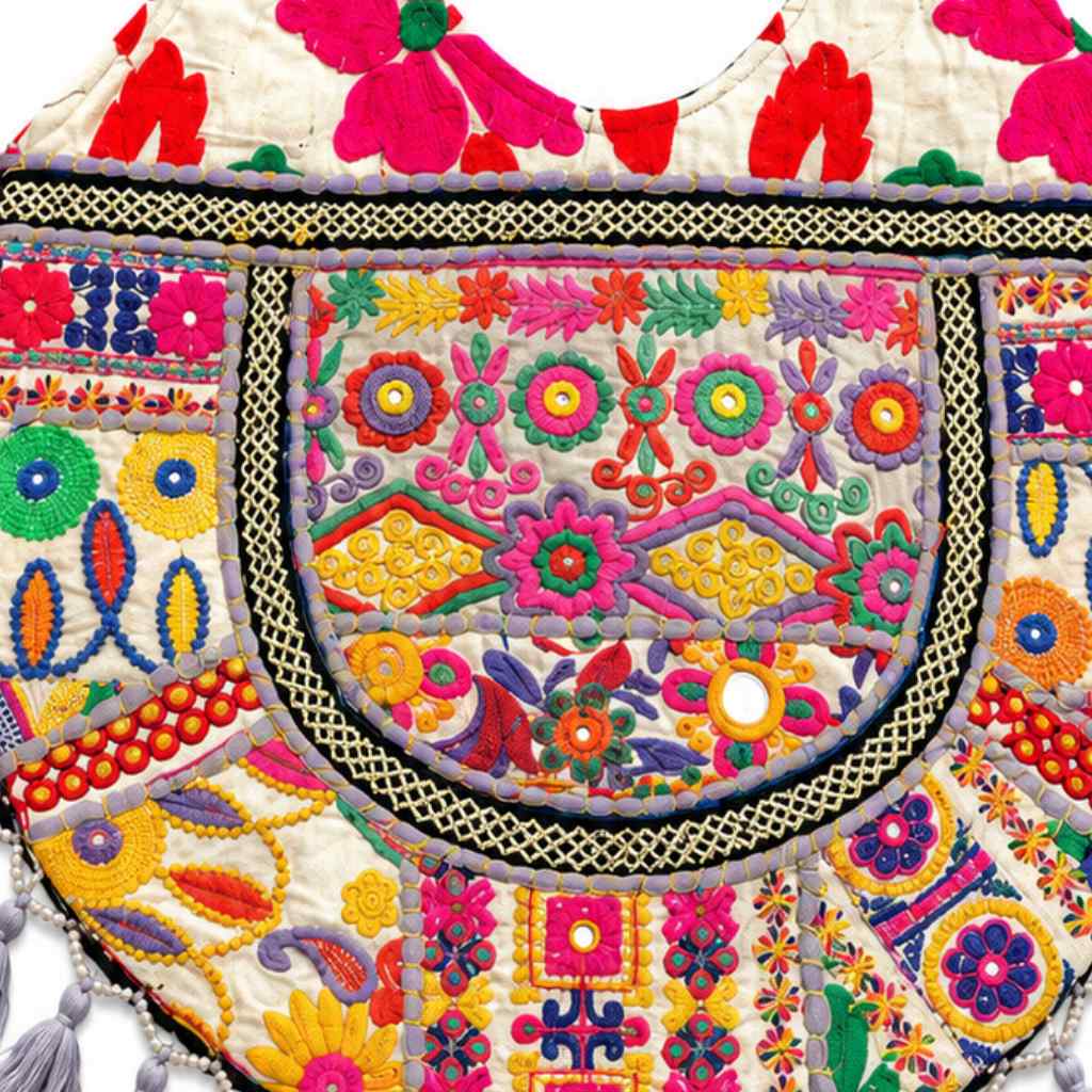 Wanderlust Tassel Embroidered  Tote Bag