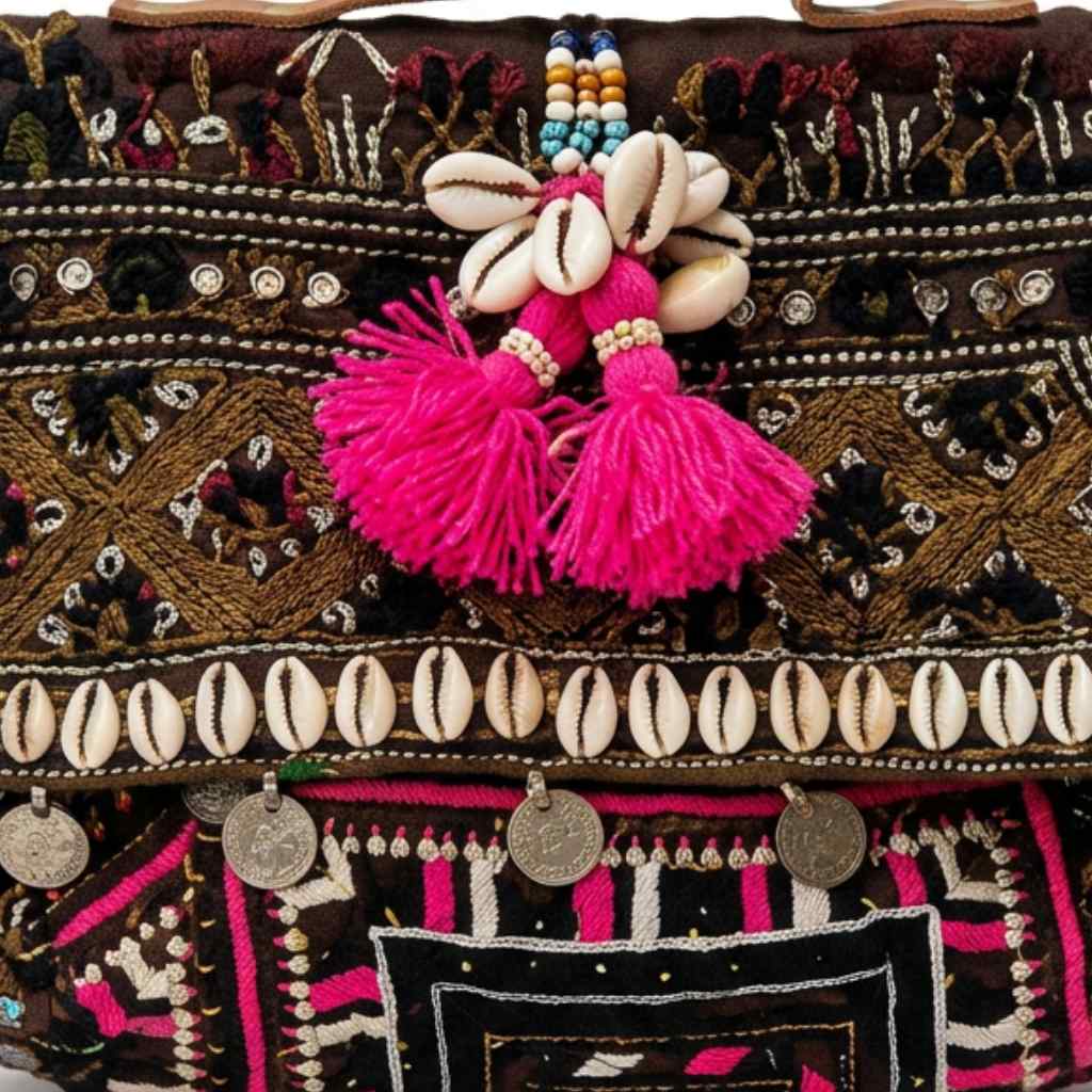 Folk Fusion Colorful Embroidered Banjara Bag with Codi Accents