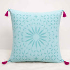 Geometric Applique Cutwork Cushion Cover