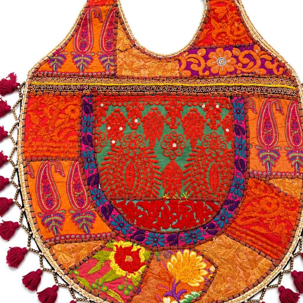 Wanderlust Tassel Embroidered  Tote Bag