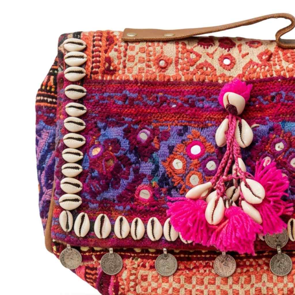 Folk Fusion Colorful Embroidered Banjara Bag with Codi Accents