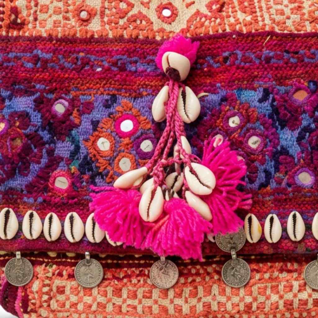 Folk Fusion Colorful Embroidered Banjara Bag with Codi Accents