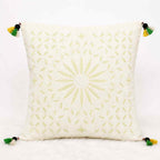Geometric Applique Cutwork Cushion Cover