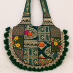 Bohemian Vibes Tassel Embroidered Tote Bag for Women