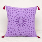 Geometric Applique Cutwork Cushion Cover