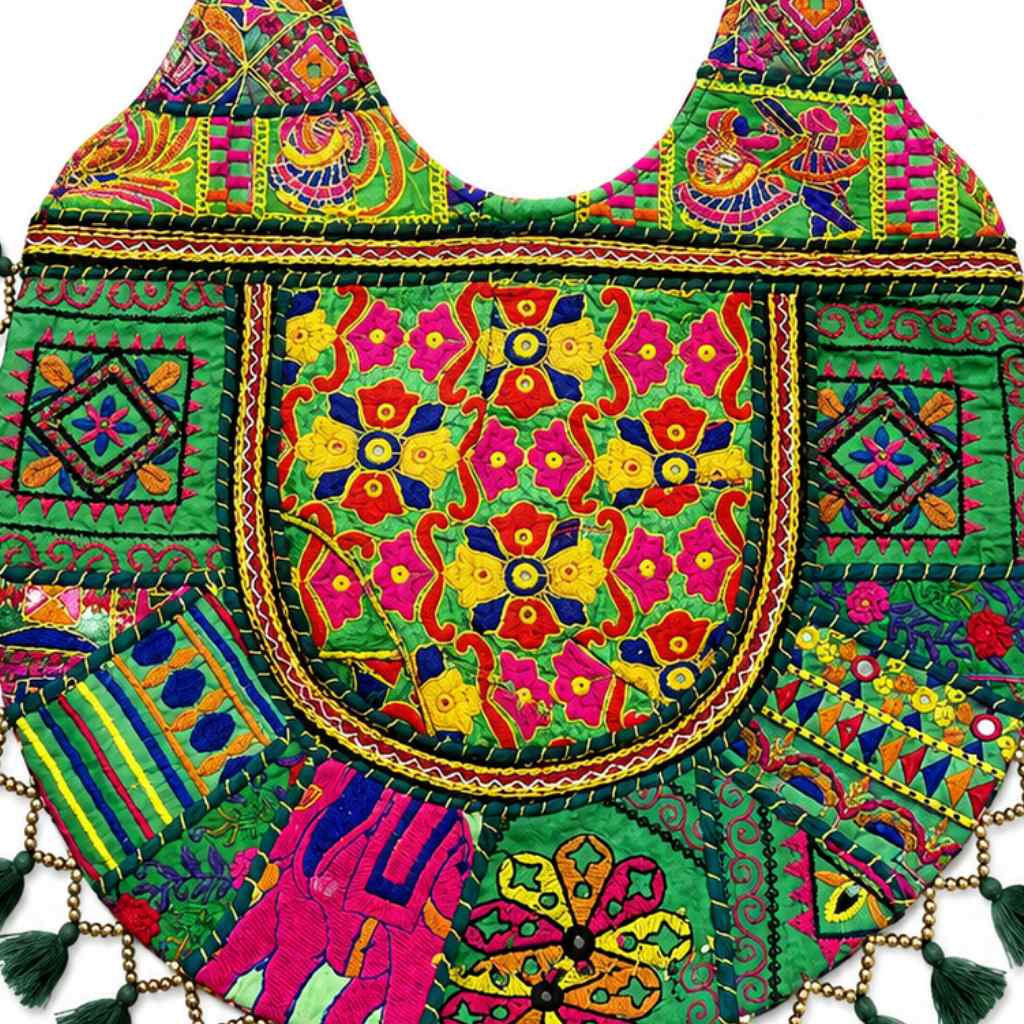 Wanderlust Tassel Embroidered  Tote Bag