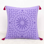 Geometric Applique Cutwork Cushion Cover