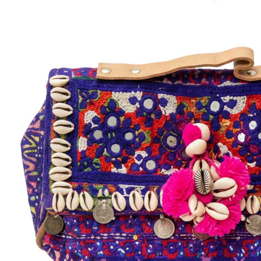 Folk Fusion Colorful Embroidered Banjara Bag with Codi Accents
