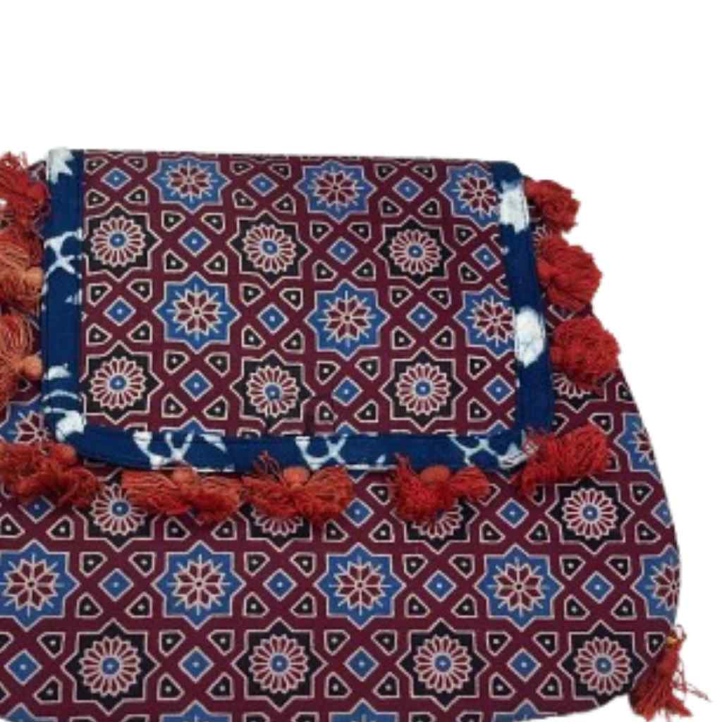 Indie Craft  Printed Ajrakh Sling Bag
