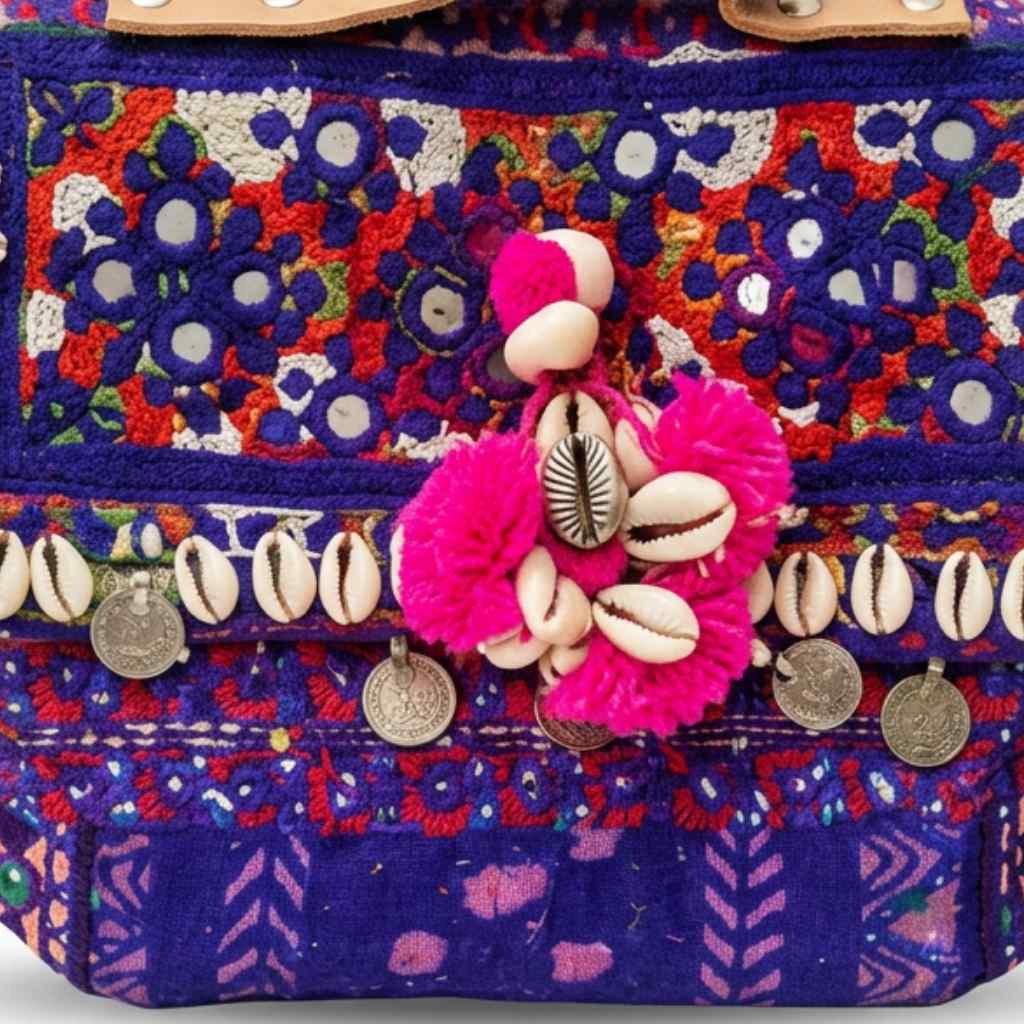 Folk Fusion Colorful Embroidered Banjara Bag with Codi Accents