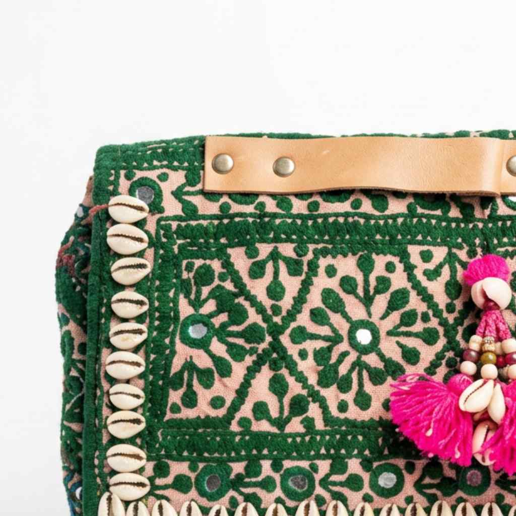 Folk Fusion Colorful Embroidered Banjara Bag with Codi Accents