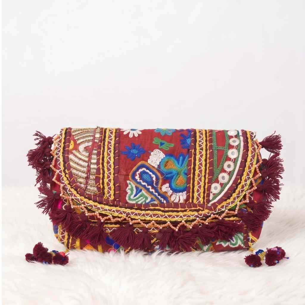 Nomad Banjara Embroidered Sling Purse