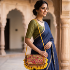 Sunlit Tassel Embroidered Sling Bag for Women