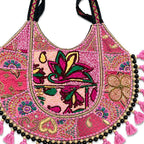 Pastel Weave Zari Embroidered Tote Bag for Women