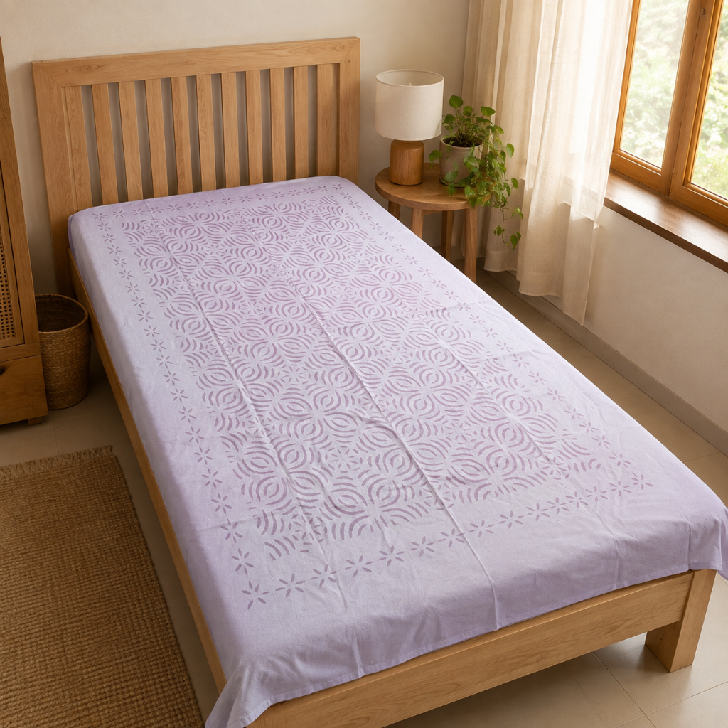 Traditional Handmade Single Applique Bedsheet