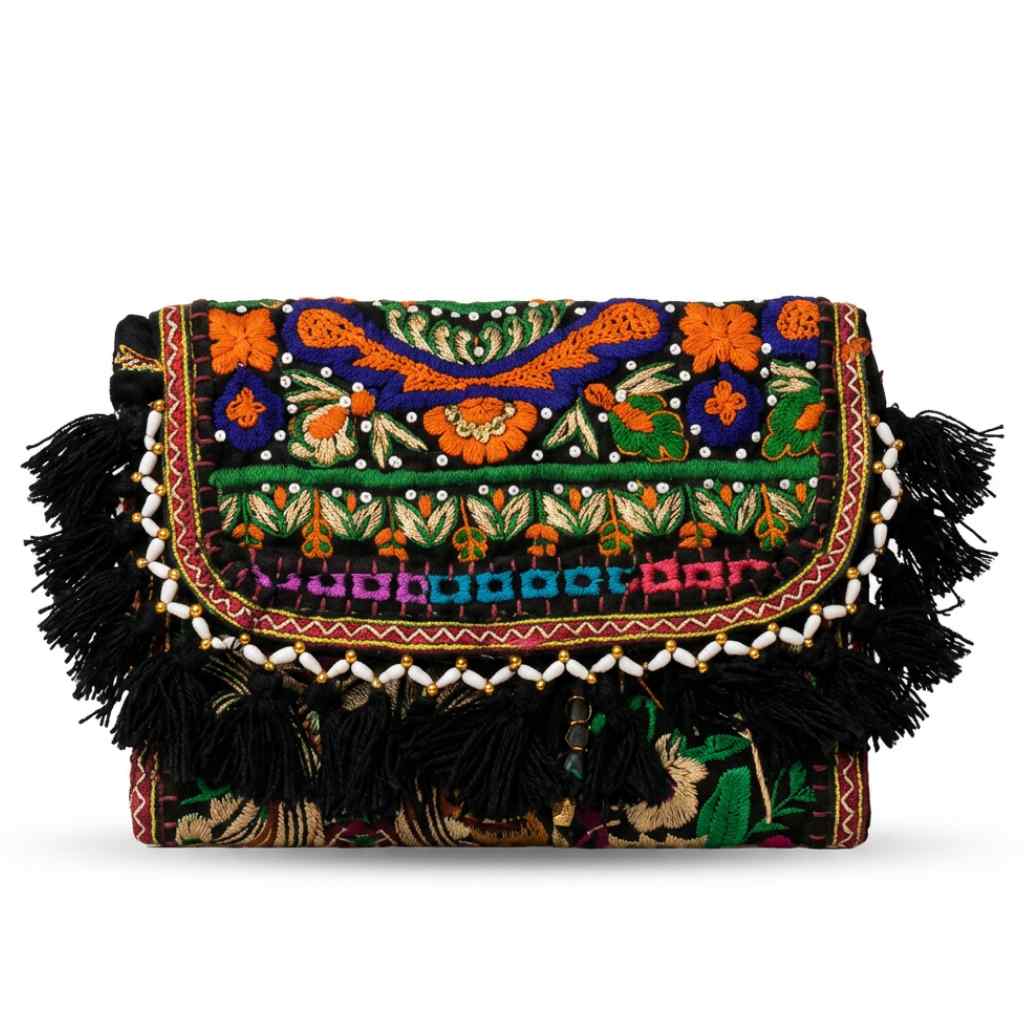 Vibrant Vibes Embroidered Sling Bag for Women