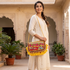 Sunlit Tassel Embroidered Sling Bag for Women