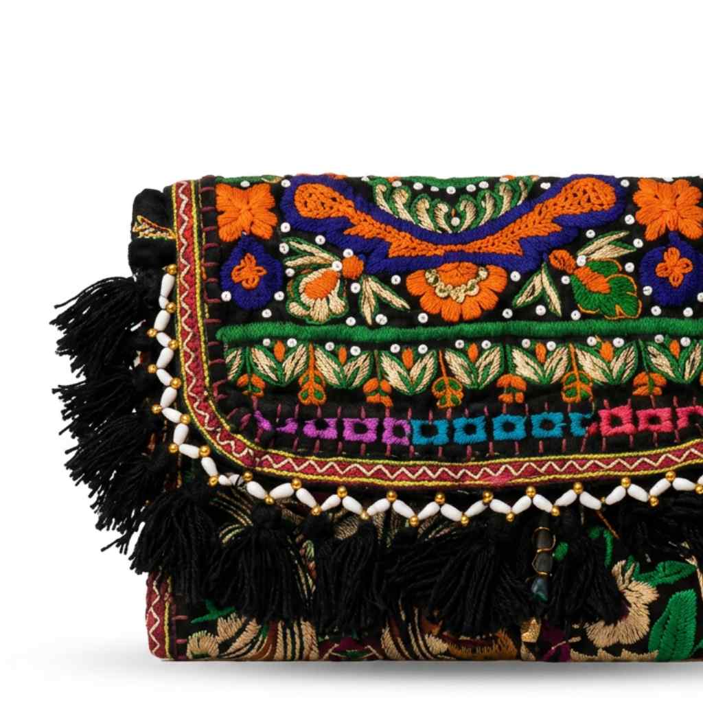 Vibrant Vibes Embroidered Sling Bag for Women