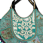 Pastel Weave Zari Embroidered Tote Bag for Women