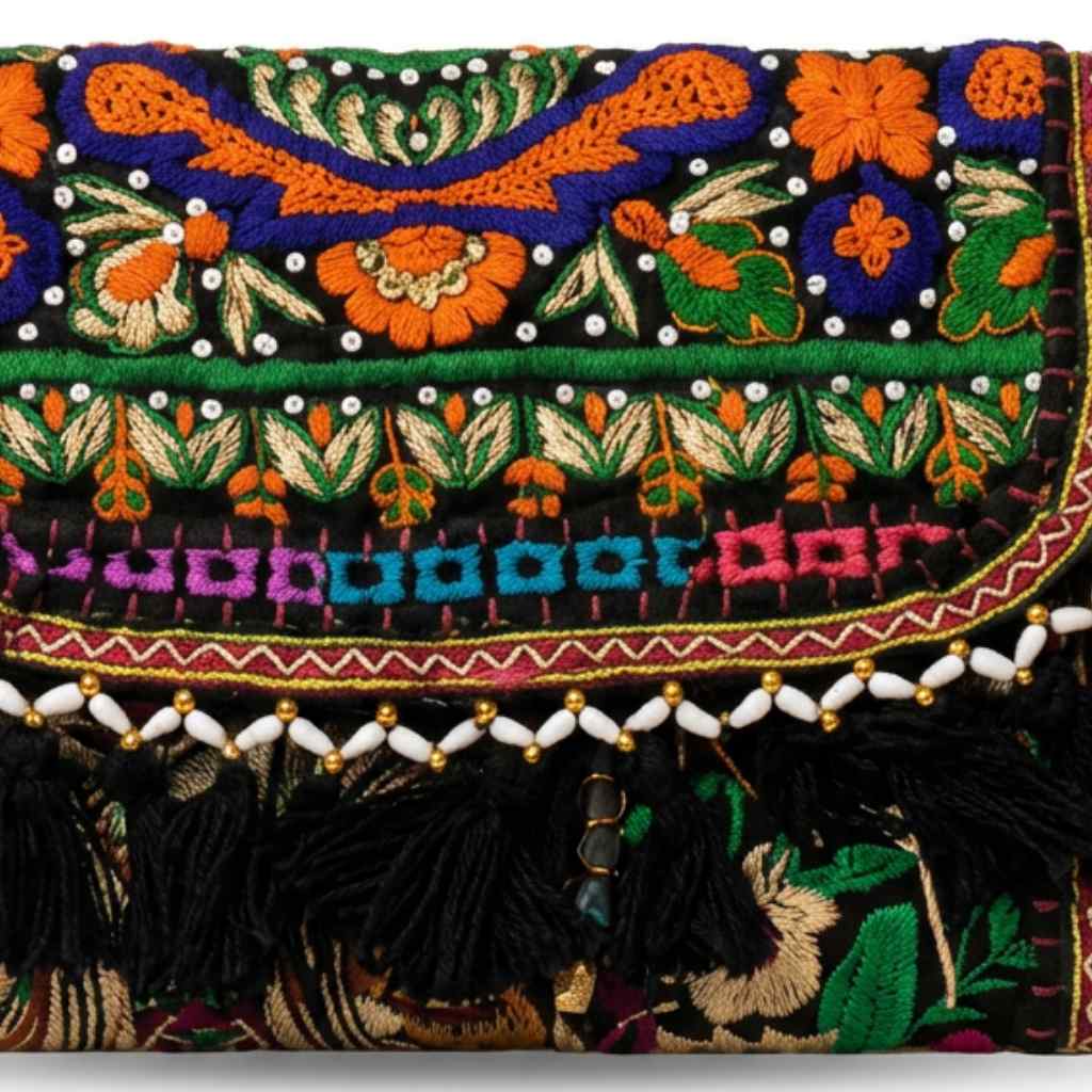 Vibrant Vibes Embroidered Sling Bag for Women