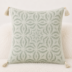 Elegant Applique Cutwork Cushion Cover