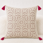 Elegant Applique Cutwork Cushion Cover