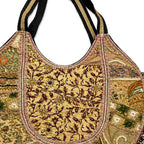 Pastel Weave Zari Embroidered Tote Bag for Women