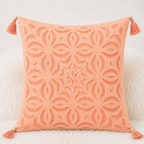 Elegant Applique Cutwork Cushion Cover
