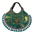 Pastel Weave Zari Embroidered Tote Bag for Women