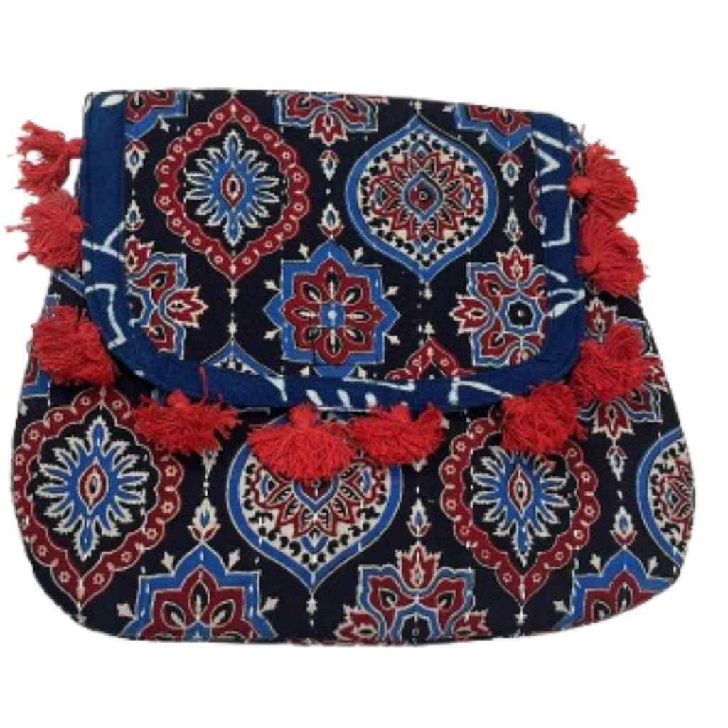 Indie Craft  Printed Ajrakh Sling Bag