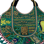 Pastel Weave Zari Embroidered Tote Bag for Women