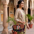 Multicolor Boho Embroidered Sling Purse for Women