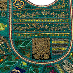 Pastel Weave Zari Embroidered Tote Bag for Women
