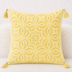 Elegant Applique Cutwork Cushion Cover
