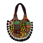Wanderlust Tassel Embroidered  Tote Bag