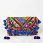 Multicolor Boho Embroidered Sling Purse for Women
