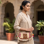 Boho Embroidered Sling Purse for Women
