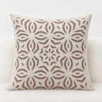 Elegant Applique Cutwork Cushion Cover