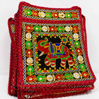 Folk Art Elephant Embroidered Sling Bag