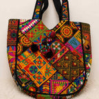 Colorful Bliss Cotton Bag with Detailed Embroidery Work