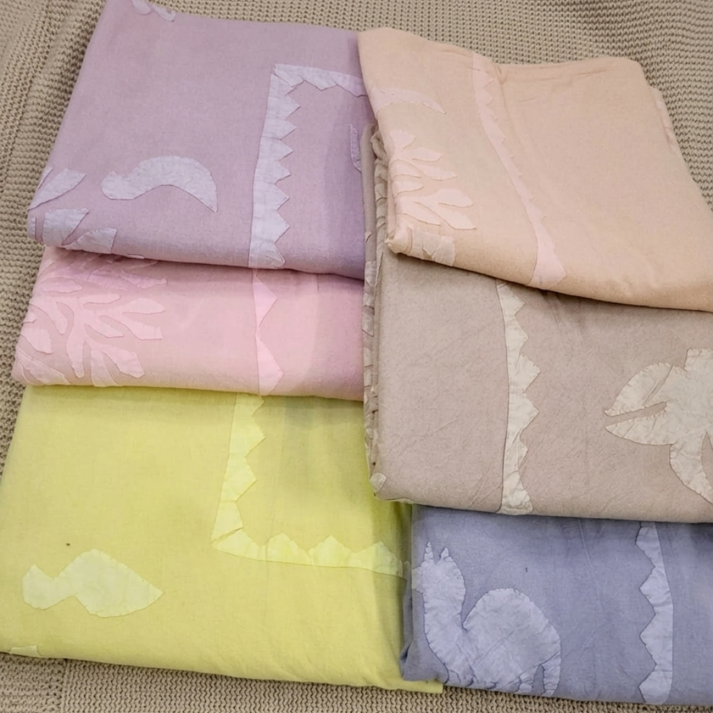 Sunlit Grove Tree Applique Bedsheet Set