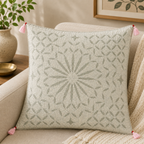Detailed Applique Cutwork Cushion Cover for Home