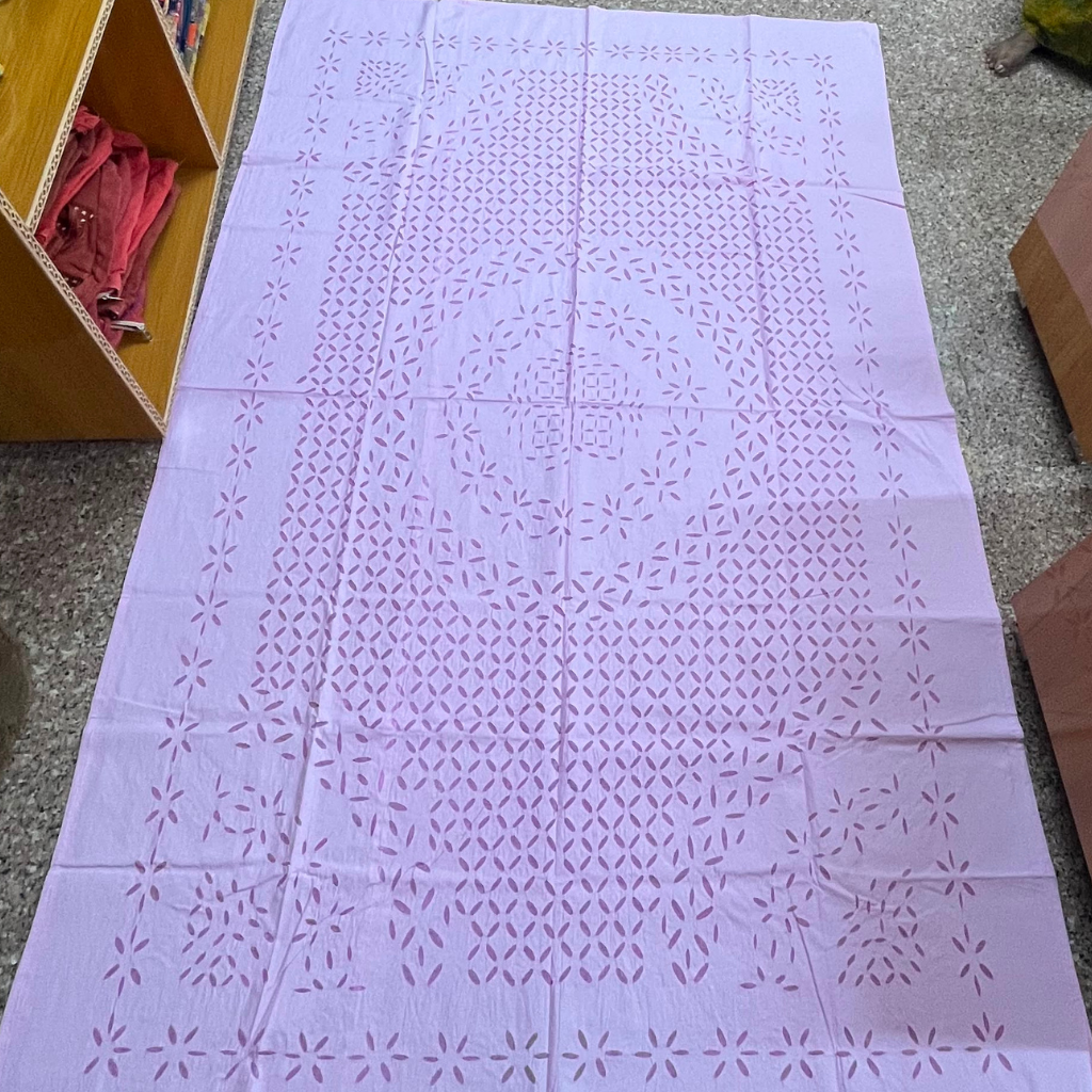 Handmade Applique Single Bedsheet (Without Pillow Cover)